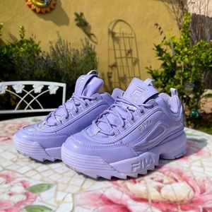 Pastel purple fila sneakers